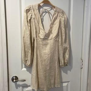 DISSH Open Back Linen Mini Dress